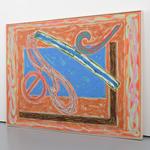 Monumental Frank Stella Unique Painting Over Limited Edition Screenprint